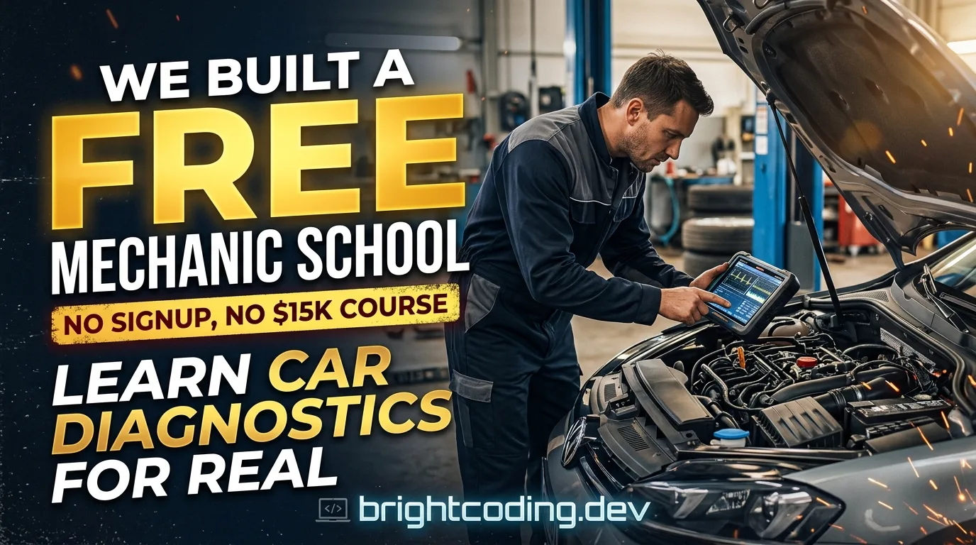 We Built a Free Mechanic School (No Signup, No $15,000 Course) - Here's How to Actually Learn Car Diagnostics